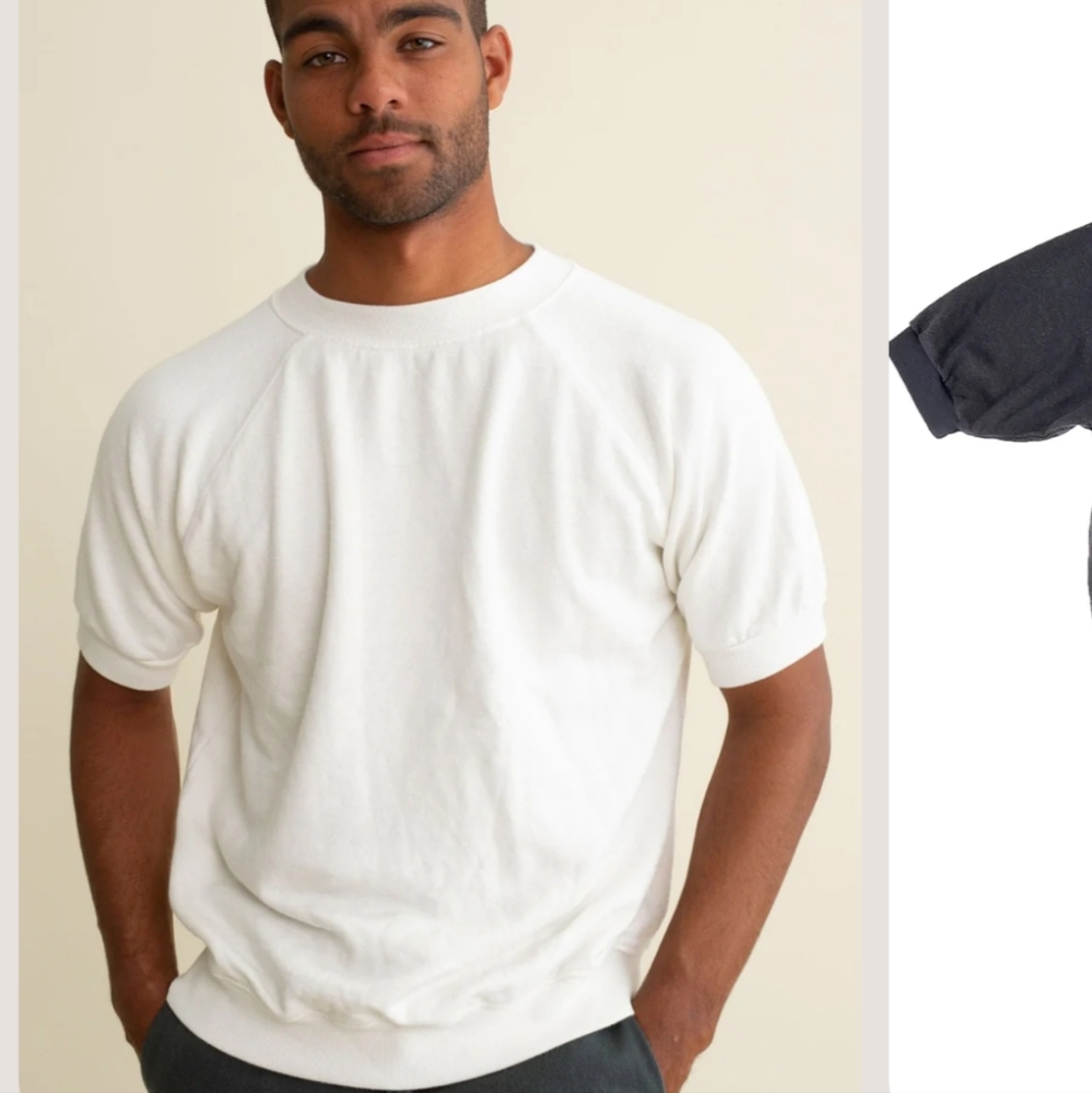 Jungmaven Short Sleeve Raglan Fleece Sweatshirt Small